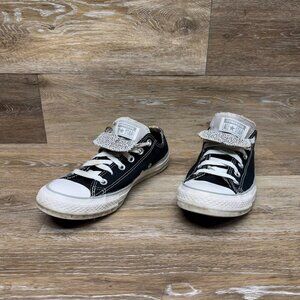 Converse All Star Chuck Taylor Double Tongue Black Canvas Sneaker Women's Size 9